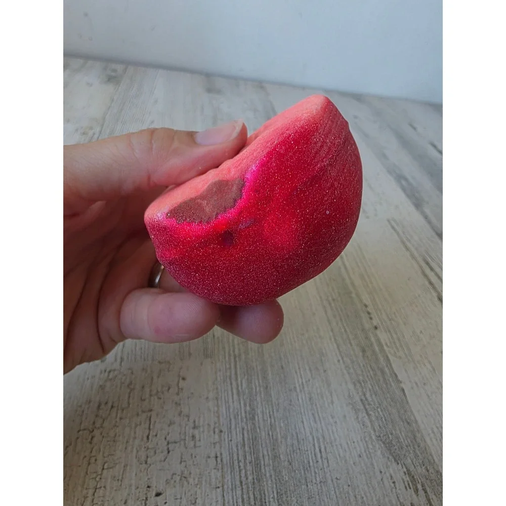 Vintage Kurt Adler Apple glass glitter life size ornament lifelike fruit Xmas